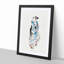 Walking Woman by Katsushika Hokusai - Picture Frame Painting Print-55605338-55605341