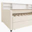 Lit plateforme tapissier avec tiroirs