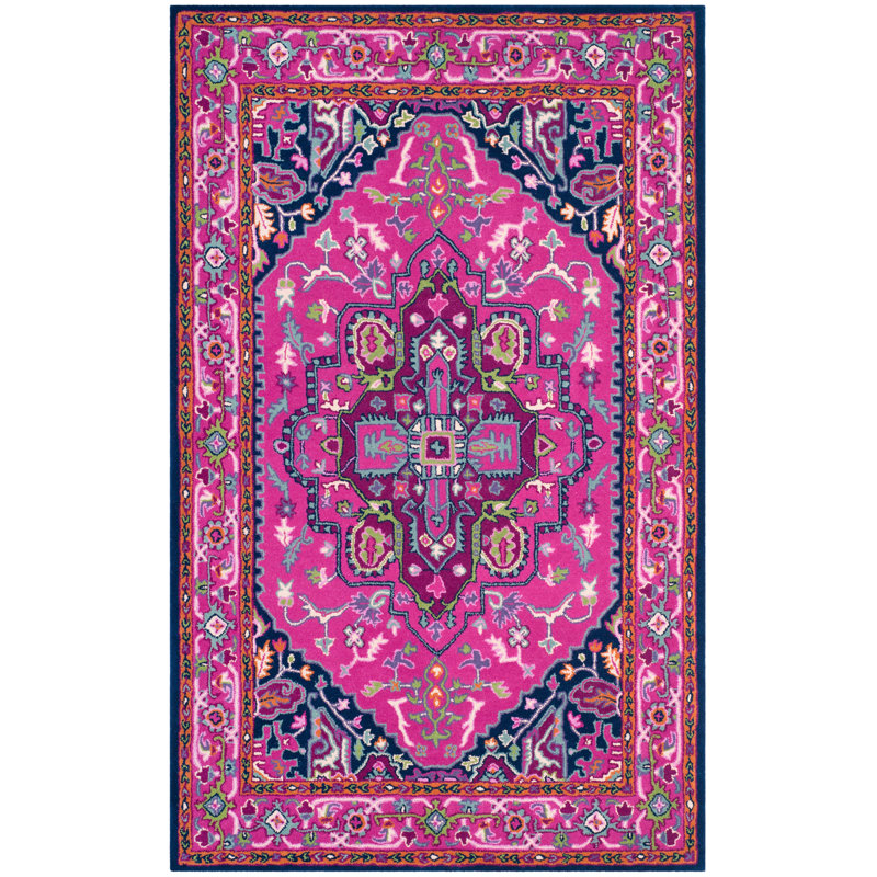 Blokzijl Hand Tufted Wool Oriental Rug, Rectangle 5' x 8'