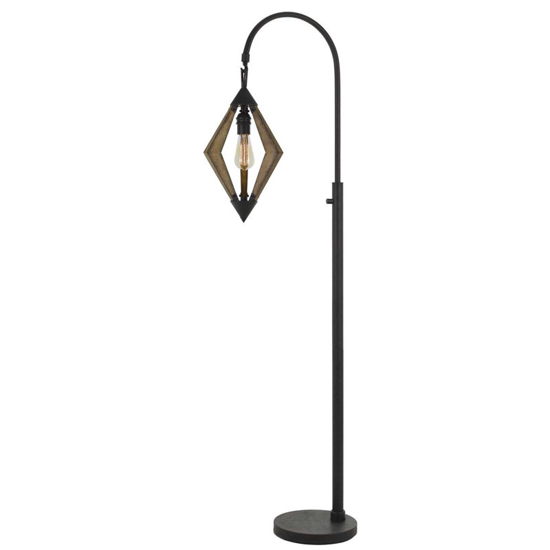 Lampe sur pied 67 "en forme traditionnelle noire