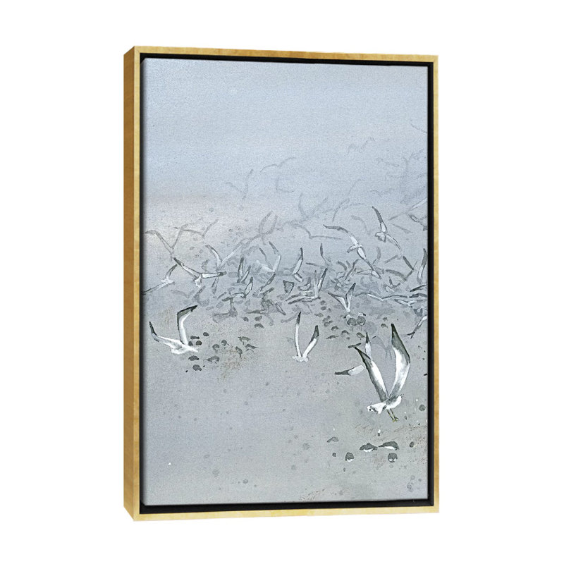 « Fogbound II » par Maggie Vandewalle-reproduction d’art, Toile encadrée d'or, H 26 po x l 18 po x 1,5 po, Pas de tapis