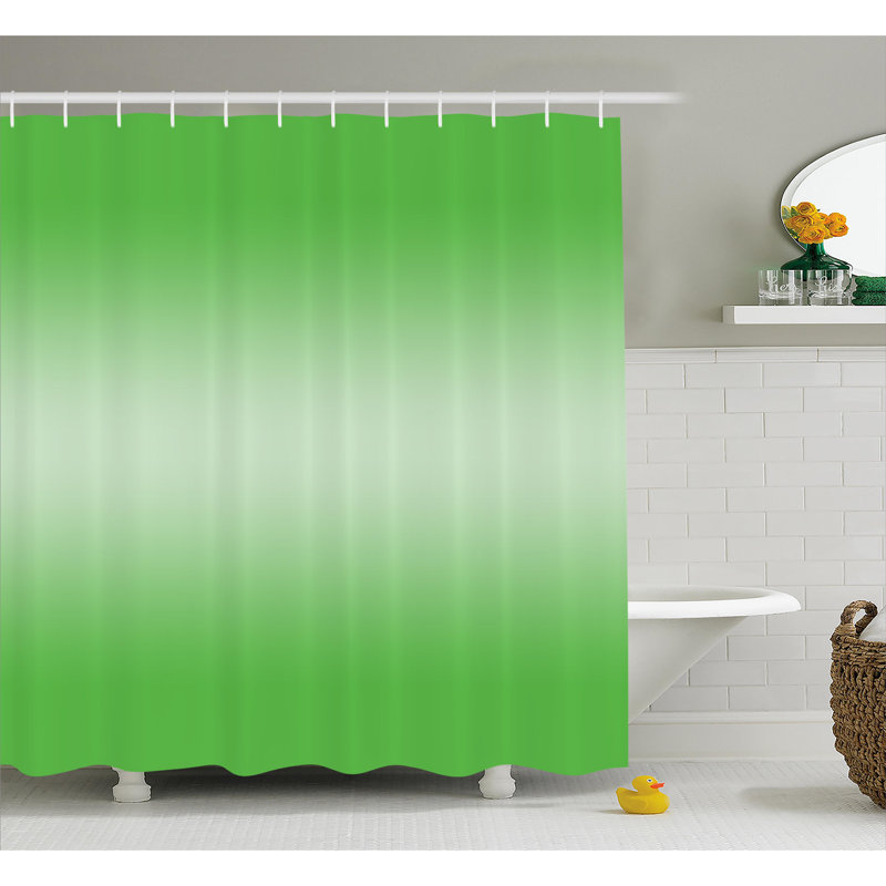 Dothan Ombre Shower Curtain with Hooks Included, 69" W x 75" L