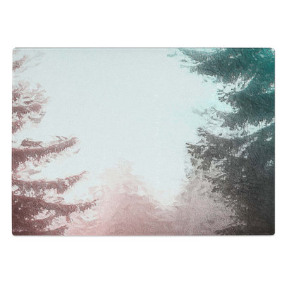 Tempered Glass Through the Trees Chopping Board