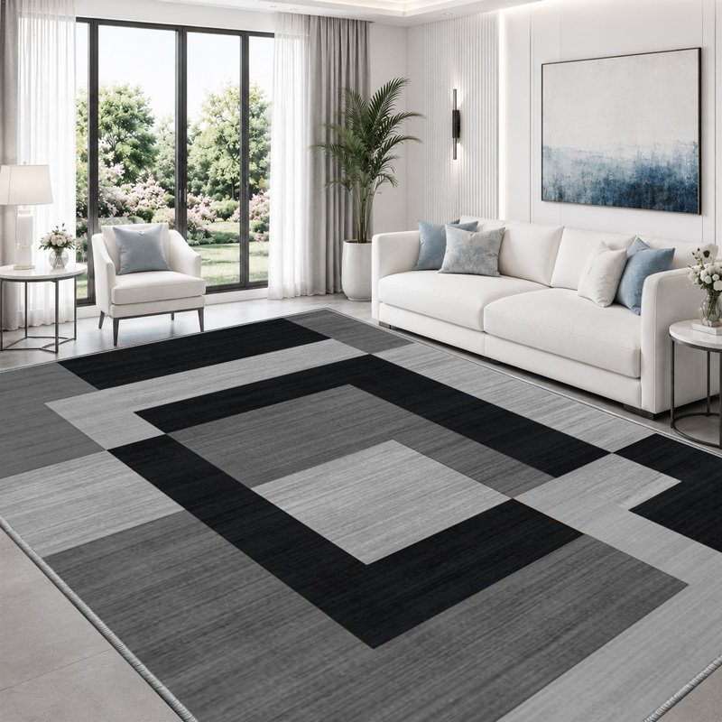 Deema Abstract Machine Printed Area Rug, Rectangle 40 x 60 cm
