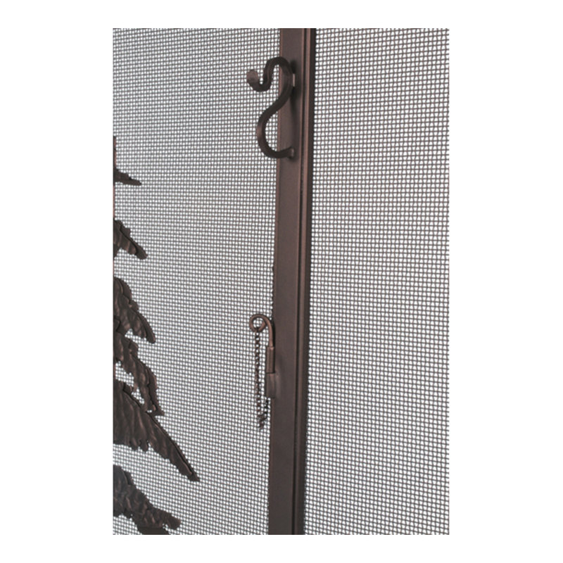 Tall Pines 2 Panel Steel Fireplace Screen