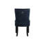 Chaise d'appoint en velours bleu foncé foncé avec assise inclinée de 20 po de profondeur, 22 po de largeur et 220 lb de confort