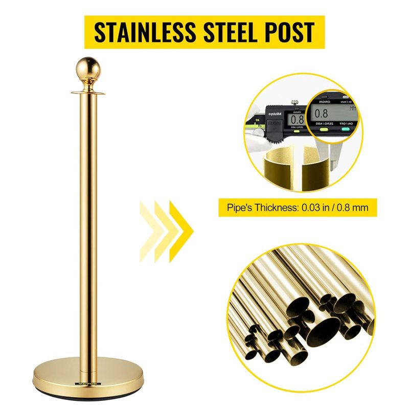 VEVOR 37.4'' H x 60'' W Stainless Steel Stanchion System