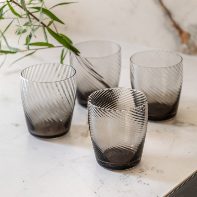 150ml Drinking Glass Set, Grey