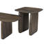 Table d'appoint Mid-Century moderne en bois de manguier massif - Moka