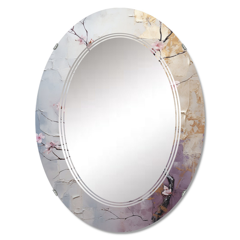 Miroir mural Blossom Tree Pink Whispers, Floral and Botanical Modern, 36 po x 24 po