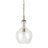 Verona 11" Wide Pendant with Glass Shade in Brass/Clear-1261104008-1260995224