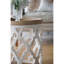 Grande table d'appoint 23 po blanche vieillie