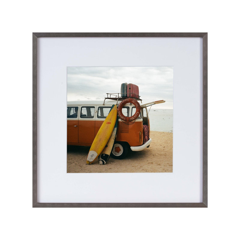 Cadre pour photo simple biseauté en métal 12 "x 12" Caden, gris
