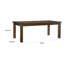 Table de salle à manger Rick, plateau rectangulaire de 79 pouces, bois d'hévéa brun naturel