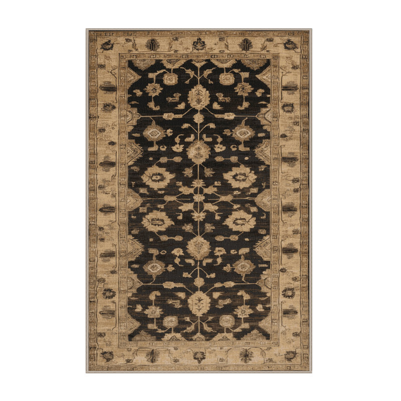Machine Washable Overdyed Beige Area Rug, Rectangle 8' x 12'