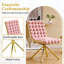Chaise d'appoint pivotante moderne à capitonnage bulle avec pieds en métal doré-2119211855-1897917340