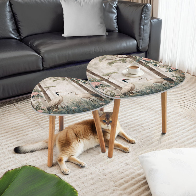 Ensemble de 2 tables basses gigognes Triangle