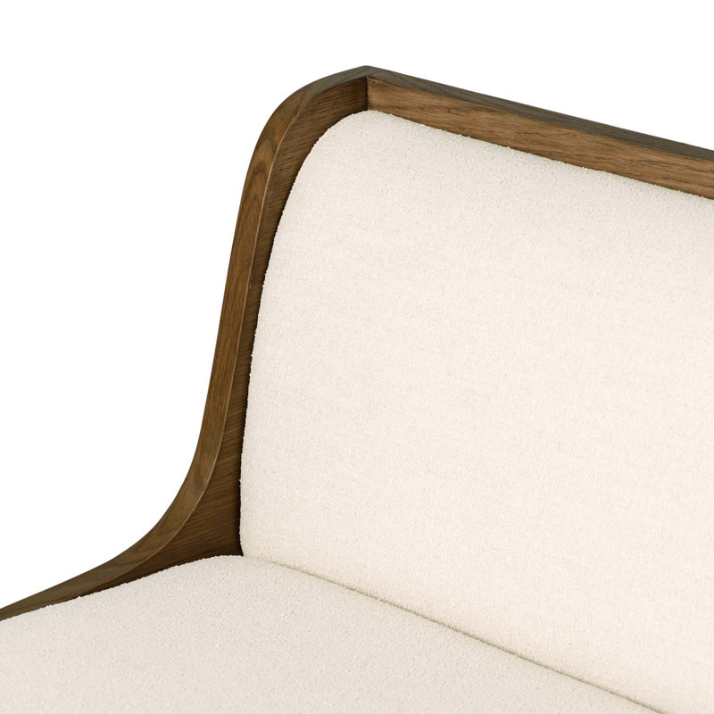 Priscilla Dining Bench-49"-Crypton Wayfarer Snow, 32" H x 74" W x 26.5" D