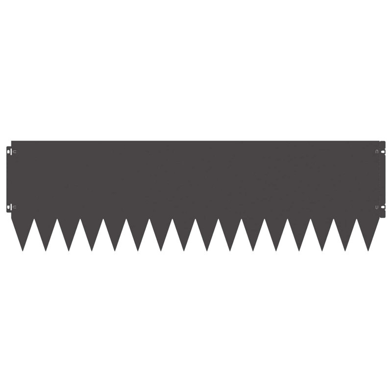 103 cm W Steel Lawn Edging Fencing, 30cm H x 103cm W, Black