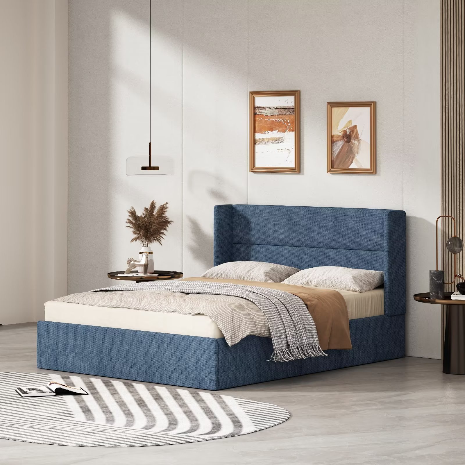 Gaillarde Hydraulic Lift Up Storage Upholstered Platform Bed