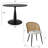 Burleen 4 - Person Dining Table Sets With 35'' Round Table & 4 Upholstered Boucle Chairs