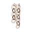 Objets décoratifs muraux décoratifs pour la maison - Chaînes de sculpture murale blanches et dorées avec motif de cercles liés - Statues modernes pour décorations de cuisine ou décorations pour salon, ensemble de 2 - 35 po, blanc et or