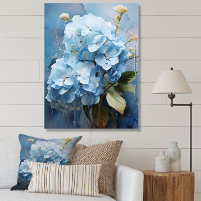 Hortensia bleue subtile sérénade - impression