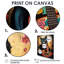 Chat noir jouant de la guitare - art mural chat-584182305-584182367