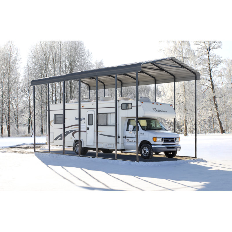 Abri de voiture en acier galvanisé 14 x 29 x 14, 14 po x l 29 po x P 14 po, Anthracite