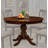 Contemporary Style 1pc Dining Table Brown Cherry Solid wood Round Pedestal Table Kitchen Breakfast Table