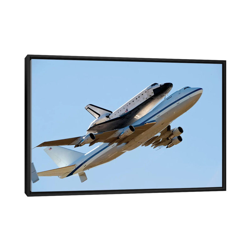 « space shuttle placed on a modified-shuttle aircraft 747 » par stocktrek images, reproduction d’impression sur toile tendue