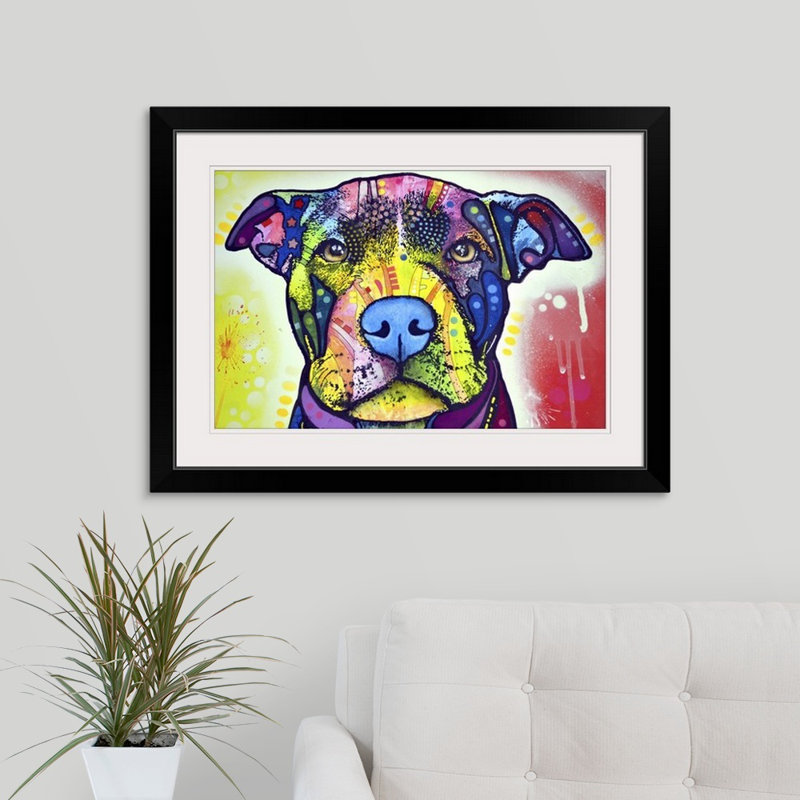 «Love-A-Bull» par Dean Russo - impression, Cadre noir, H 24 po x l 32 po x P 1 po