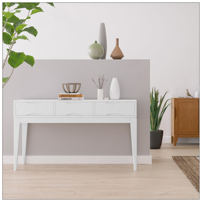 Harper - Console Sofa Table - White, White