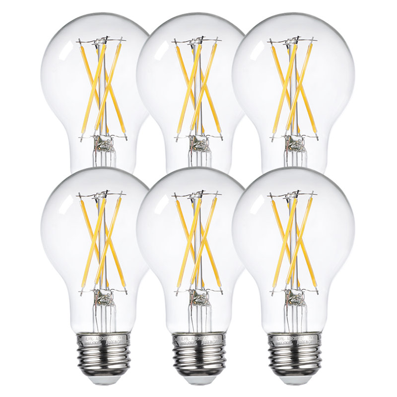 Ampoules DEL A19 à intensité variable, 7 W 800 LM, équivalent 60 W, blanc doux 2700 K, base E26