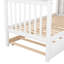 Lit simple superposé au dessus d'un lit gigogne avec rangement en pin blanc, largeur de 42,3 po et structure en pin