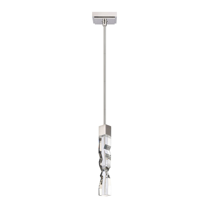 Mamadim Pendant, 63.25" H x 2" W x 2" D, Polished Nickel