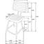 Chaise de bar antique, pieds en métal avec repose-pieds intégré, capitonnage horizontal, dossier plein, idéale pour une salle à manger. Composée de deux chaises rembourrées, elle offre un confort optimal grâce à sa base évasée.