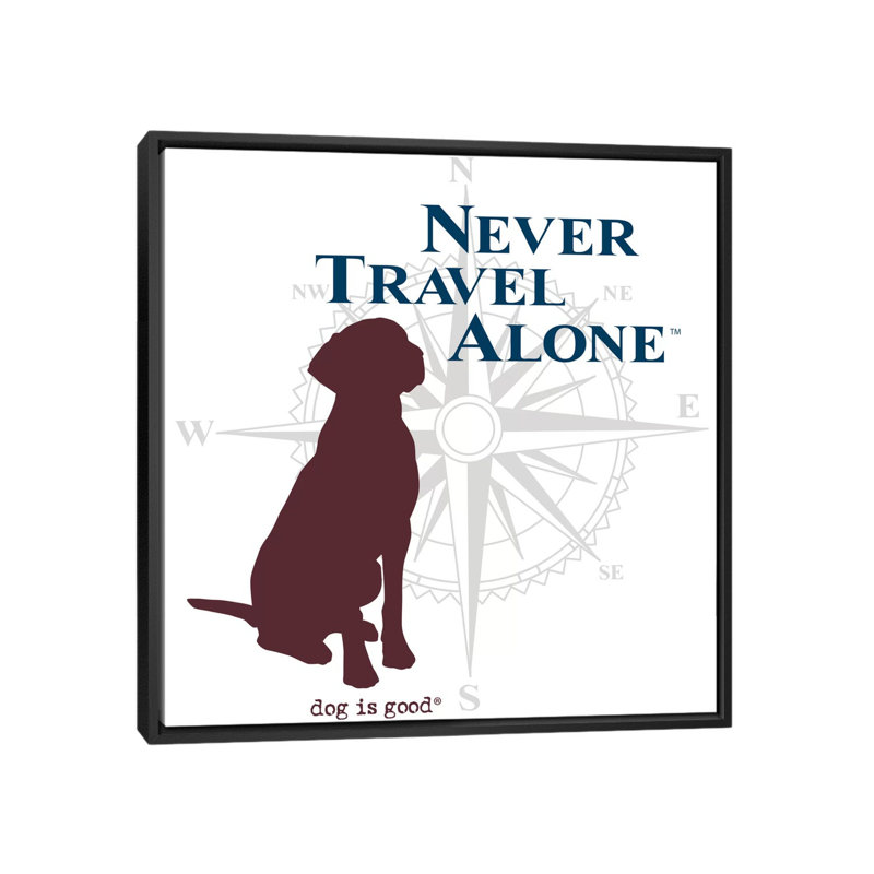 « never traveling seul ii », reproduction d’impression sur toile, H 26 po x l 26 po x P 1,5 po, Pas de tapis