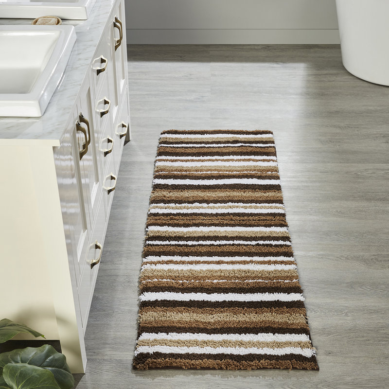 Griffie Non-Slip Bath Rug, Brown, 3 PCs Set (17" x 24" | 24" x 36" | 20" x 60")
