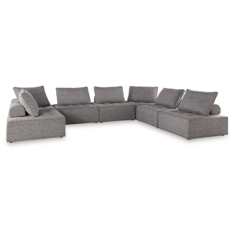Canapé modulaire d'extérieur en acier 152 po
