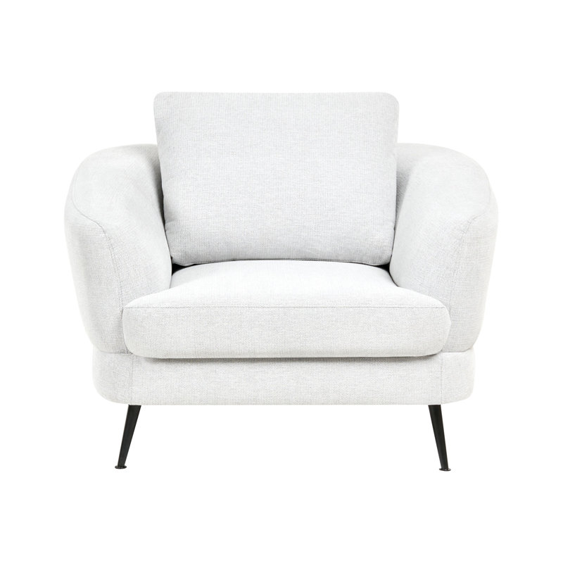 Lemelle Upholstered Armchair, KJAER White Polyester