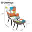 Kade Upholstered Linen Armchair With Footstool-149707001