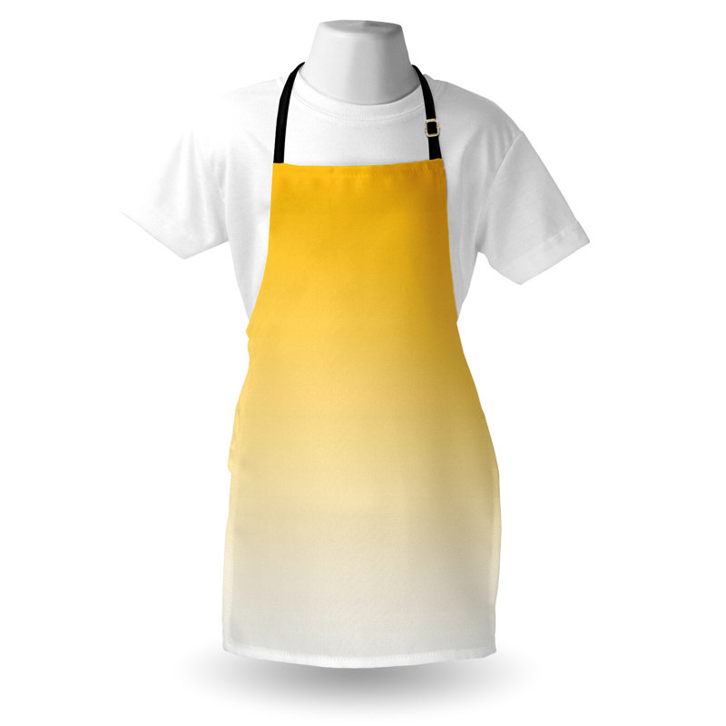 Solid Bib Apron, Yellow/Gray