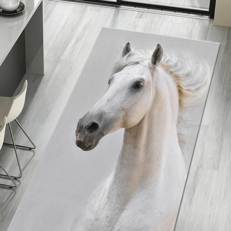 Non-Woven Thin Type Printed Rug with Intricate Pattern for a Stylish and Sophisticated Home Decor Accent Piece