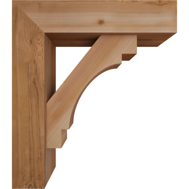 Support Merced Block avec support décalé, 32 x 28, Cèdre rouge occidental de l 7 1/2 po (lisse)