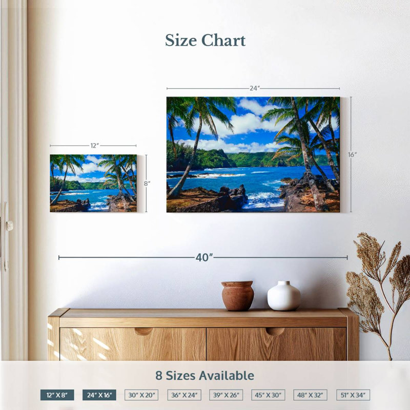 Gillard Maui Coastal Palms, H 16 po x l 24 po