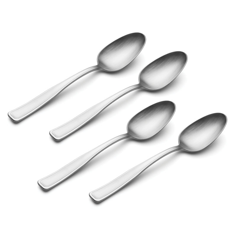 Oneida Reid Satin Dinner Spoons, Set of 4