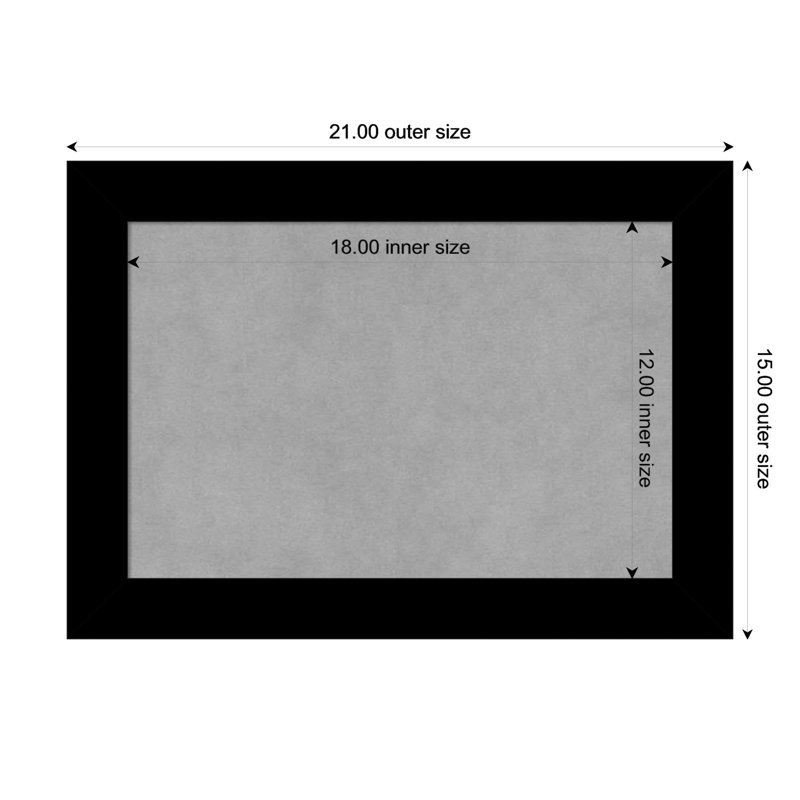 Tableau magnétique basique noir Basic, H 15 po x l 21 po