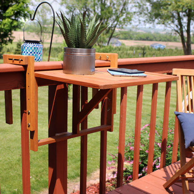 Table de balcon pliante en bois Meranti