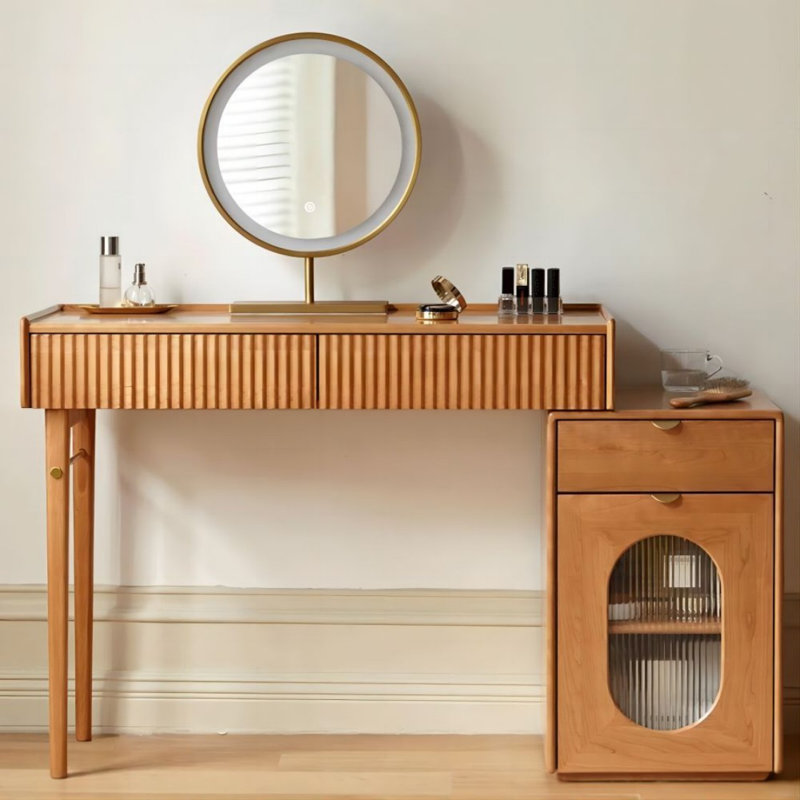 Makeup Vanity with Light mirror,3 drawers